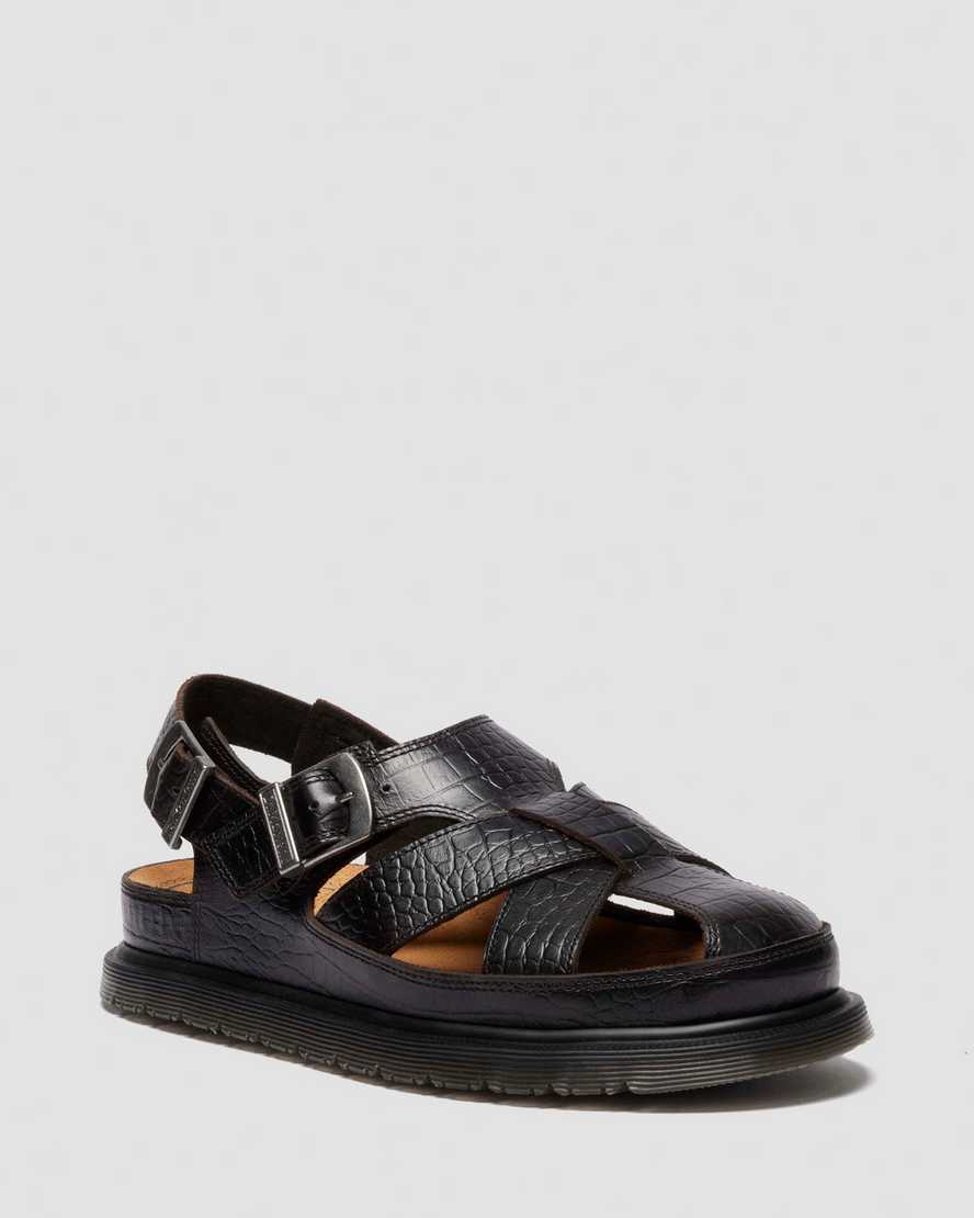 ARCHIVE FISHERMAN Crocodile Analine Leather Sandals