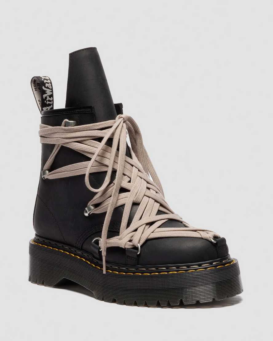 1460 RICK OWENS Megalace Leather Platform Boots