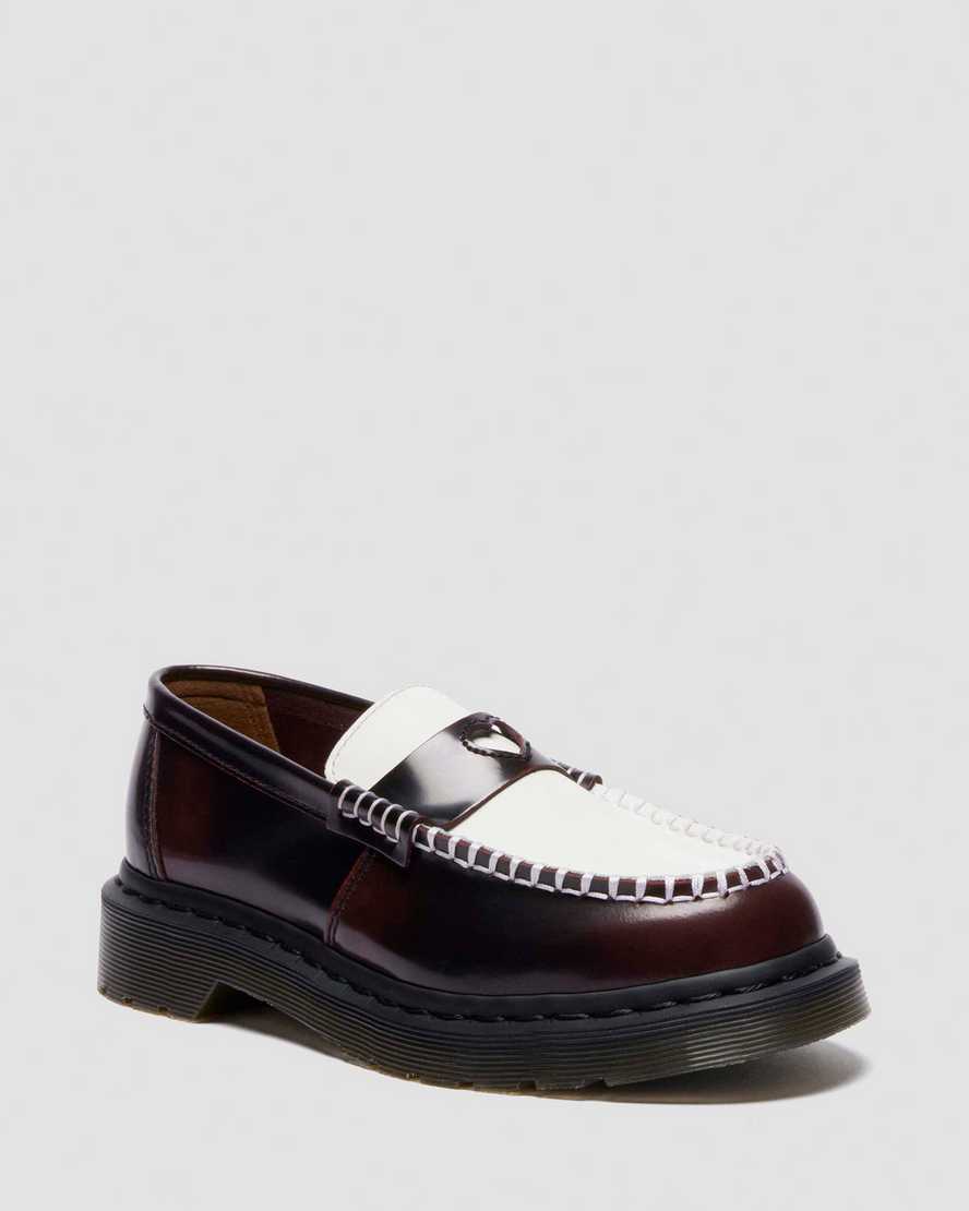 PENTON HEART Two Tone Arcadia Rub Off Leather Loafers